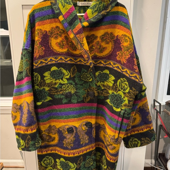 Gallery Multicolor Wool Blend Coat - Picture 1 of 11